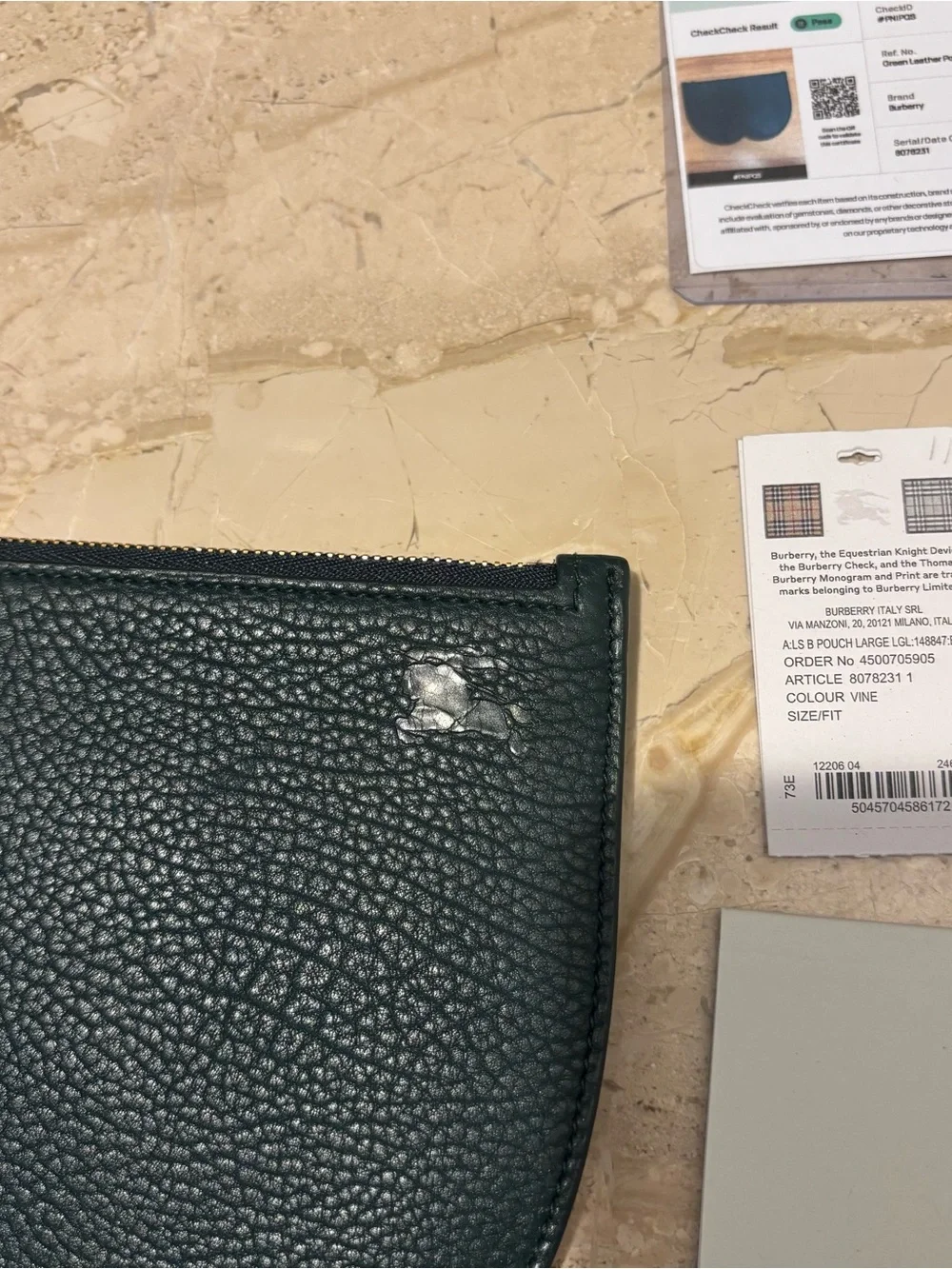 Burberry authentic leather